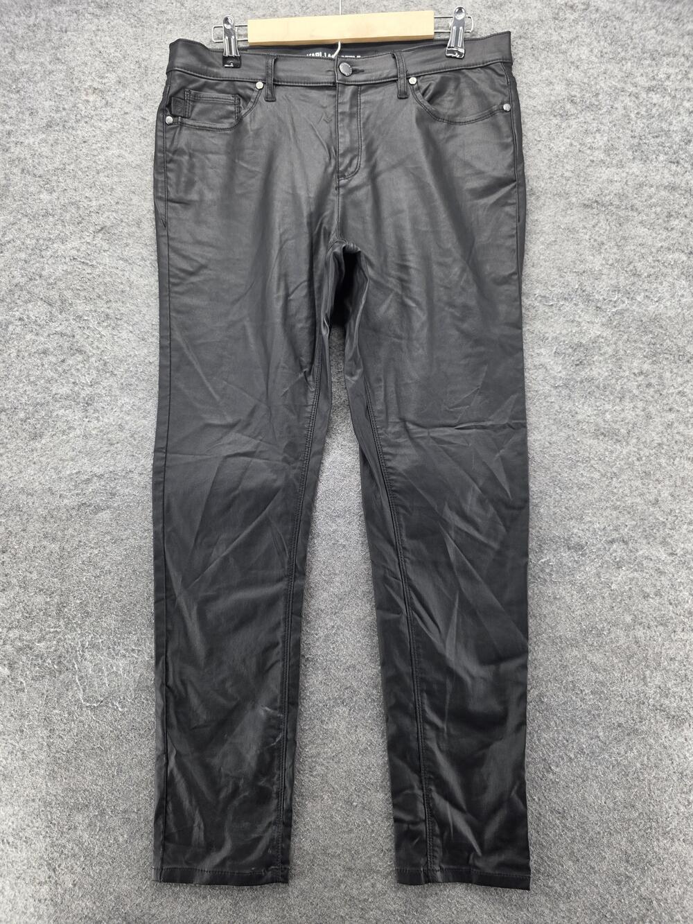Karl Lagerfeld Pants Womens 12 Black Skinny Jegging Twill Stretch Pockets 31 In
